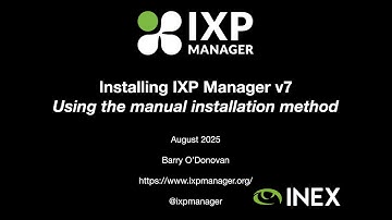 IXP Manager Tutorial 02 - Manual Installation (2025, v7)