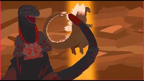 SHIN GODZILLA# vs# SPACEGODZILLA_#battle in the villa |# Sticknodes# Animation#horrorhttps://collshp