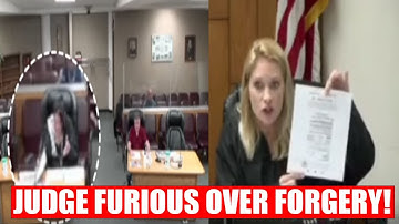 Judge Explodes as Ex Wife Busted for Shocking Forgery