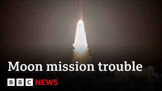 Peregrine Moon mission runs into trouble after launching | BBC News screenshot 5