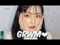 2020年最初のGRWM💕韓国風ピンクのキラキラメイク🍑✨