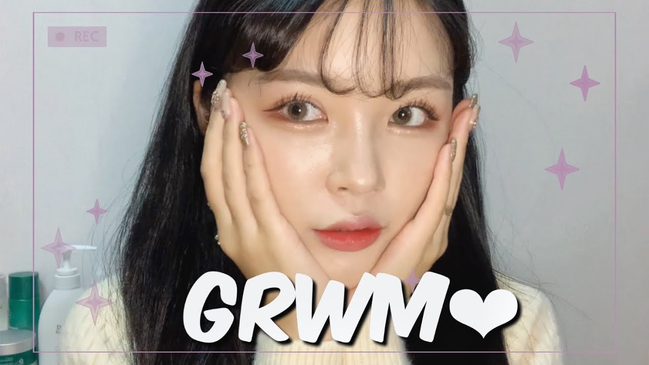 2020年最初のGRWM💕韓国風ピンクのキラキラメイク🍑✨