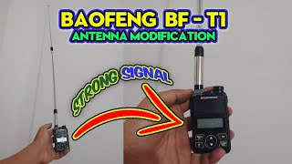 Baofeng BF - T1 Antenna Modification to  achieve strong Signal Easy DIY