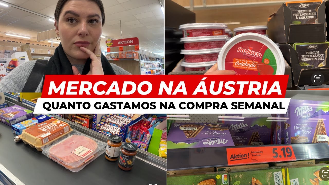 UM DIA DE MERCADO NA ÁUSTRIA | Valores, produtos e nossa compra de mercado semanal