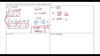 Converting Polar Equations into Rectangular Equations