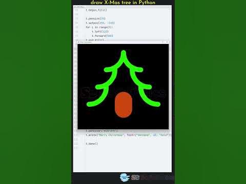Draw X-mas tree in python [Christmas tree in python] #shorts # ...