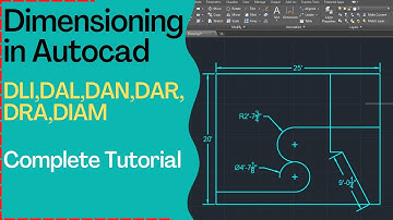DIMENSIONING in Autocad  (DLI,DAL,DAN,DAR,DRA,DIAM) complete tutorial in urdu /hindi.