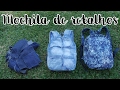 DIY MOCHILA JEANS FEITA COM RETALHOS E PERNA DE CALÇA - VOLTA AS AULAS - SUELLEN REDESIGN