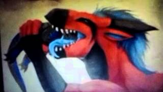 Dragon Eats A Blue Griffin Alive