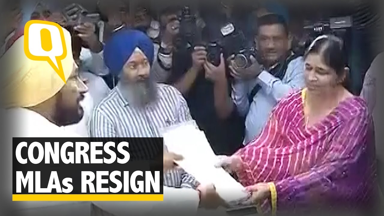 The Quint: Satluj-Yamuna Row: Punjab Congress MLAs Resign Over SC Verdict