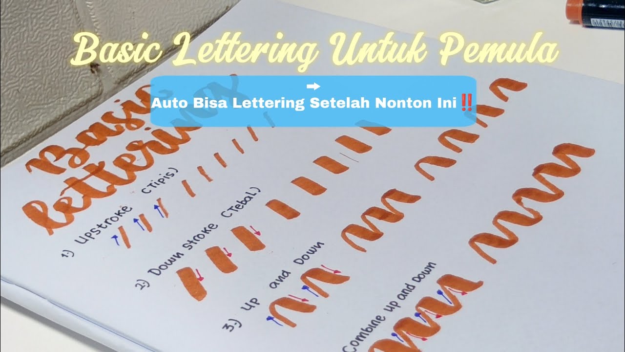 Basic Lettering Untuk Pemula🌈 - Tutorial Lettering - YouTube