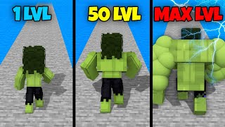 Minecraft: HULK GIANT RUSH Mobile Game MAX LEVEL LVL Noob vs Pro vs Hacker Monster School Animation