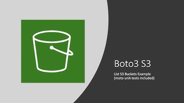 Boto3 Tutorial - List S3 Buckets
