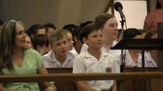 Declan solo at Christmas Carols at St Charles