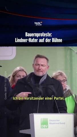 Bauernproteste: Lindner-Hater auf der Bühne | heute-show #shorts