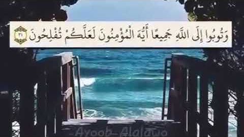 🎙وتوبوا الى الله جميعا أيه المؤمنون.. 📽تلاوة خاشعة من سورة النور