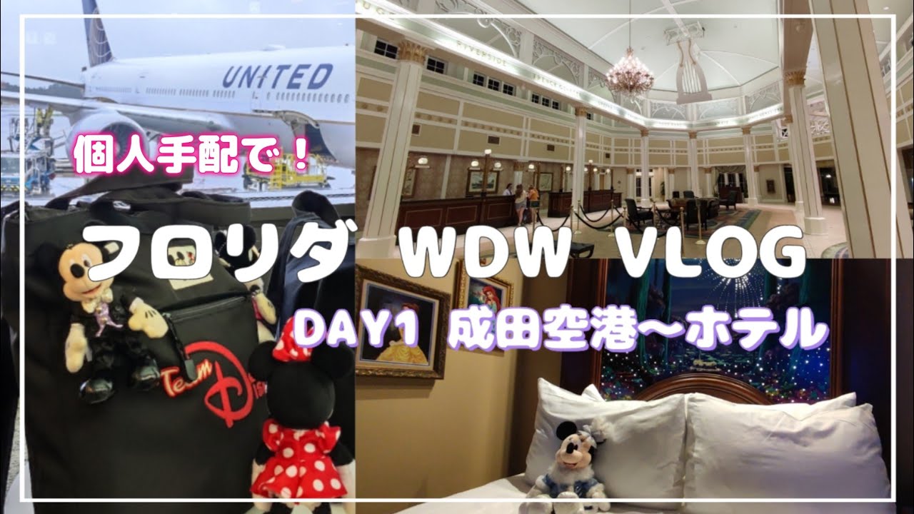 フロリダ ウォルト ディズニー ワールドvlog Day1 成田空港 ホテル編 Youtube