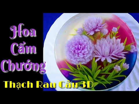 Video Thạch Rau Câu 3D - Vẽ Hoa Cẩm Chướng Bằng Kim Thiết Kế - youtube
