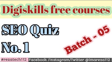 Search engine optimization Quiz no 1 || Batch 5