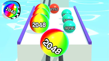 Ball Run 2048 - All Levels Gameplay Android, iOS ( Levels 1400 )