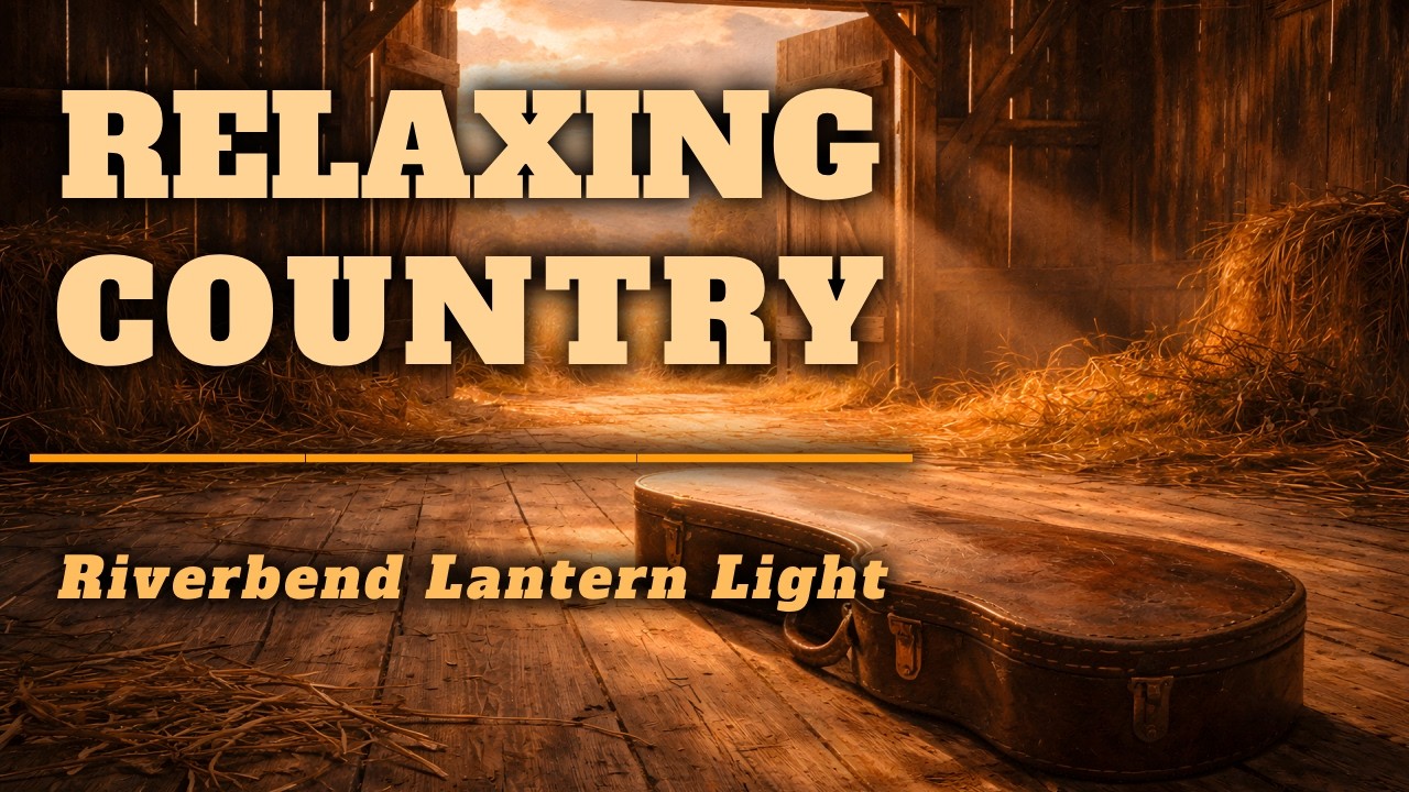 Riverbend Lantern Light — Peaceful Country Background Music | Guitar, Pedal Steel & Fiddle (1 Hour)