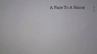 Celebrity (the blurb) A Face To A Name by thomas daniel ince Profile