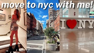 NEW YORK CITY MOVING VLOG! (appt tour, unpack, grocery haul)