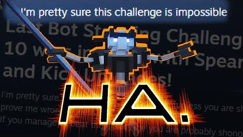 I beat the "impossible" last bot standing challenge in clone drone