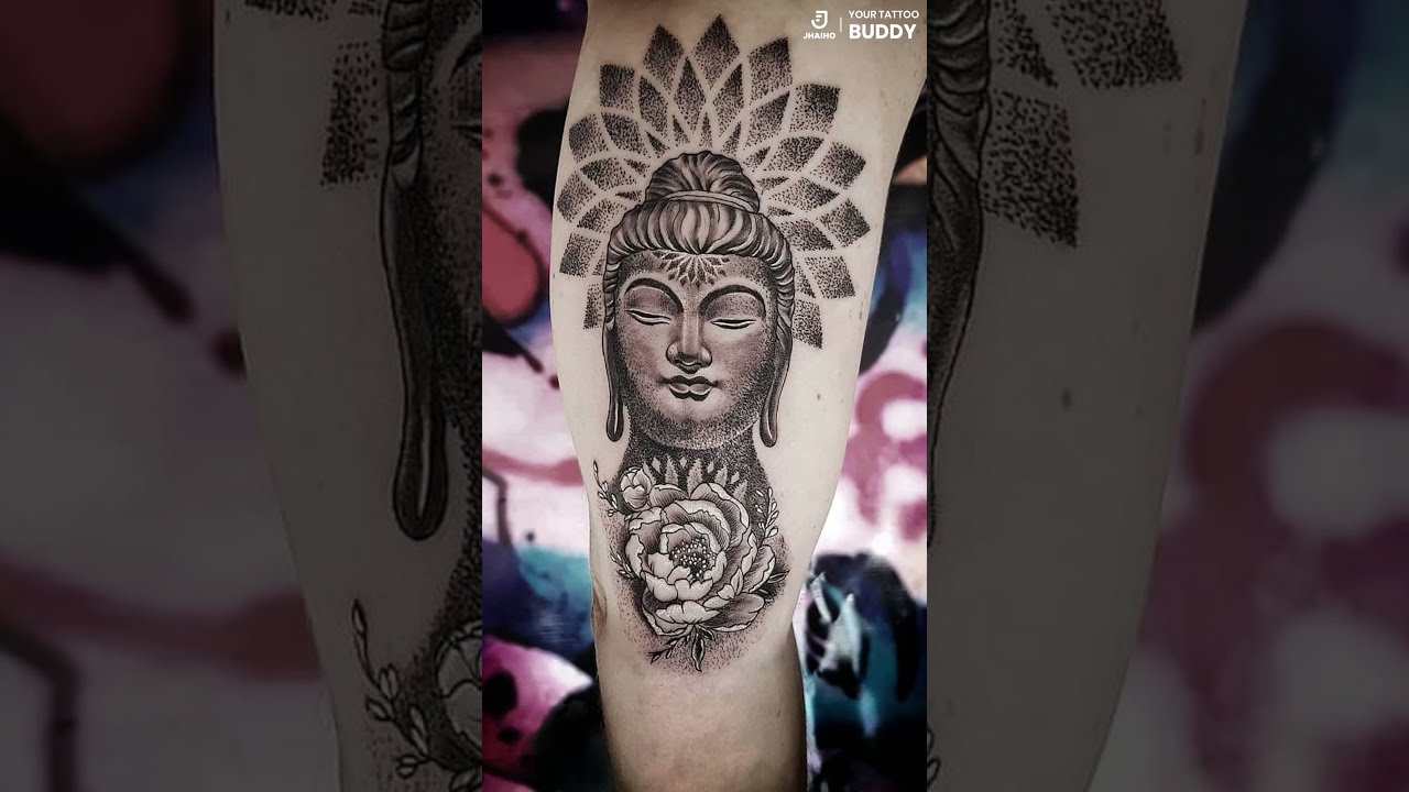 Buddha su loto (Protezione) buddha karma original tribal tattoo design