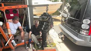 Mercury Optimax Power Head Removal and Motor Mounts