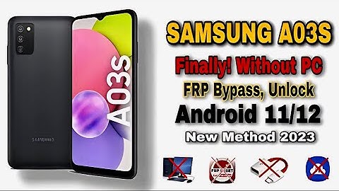 Samsung A03s (A037F) FRP Bypass Android 12 | Remove Gmail Account Samsung A03s A037F Without Pc 2023