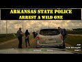 Short ARKANSAS STATE POLICE pursuit - box-in of uncooperative female driver