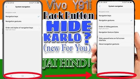 Vivo Y91i Back Button Hide | Back Button Hide Kaise Karen | Vivo 1820 Y91i Bottom Hide | Bottom Hide