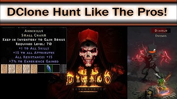 Diablo 2 Resurrected - A guide to hunting Diablo Clone and getting Annihilus charm in full detail.