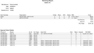 Receiving A Purchase Order in Lizzy