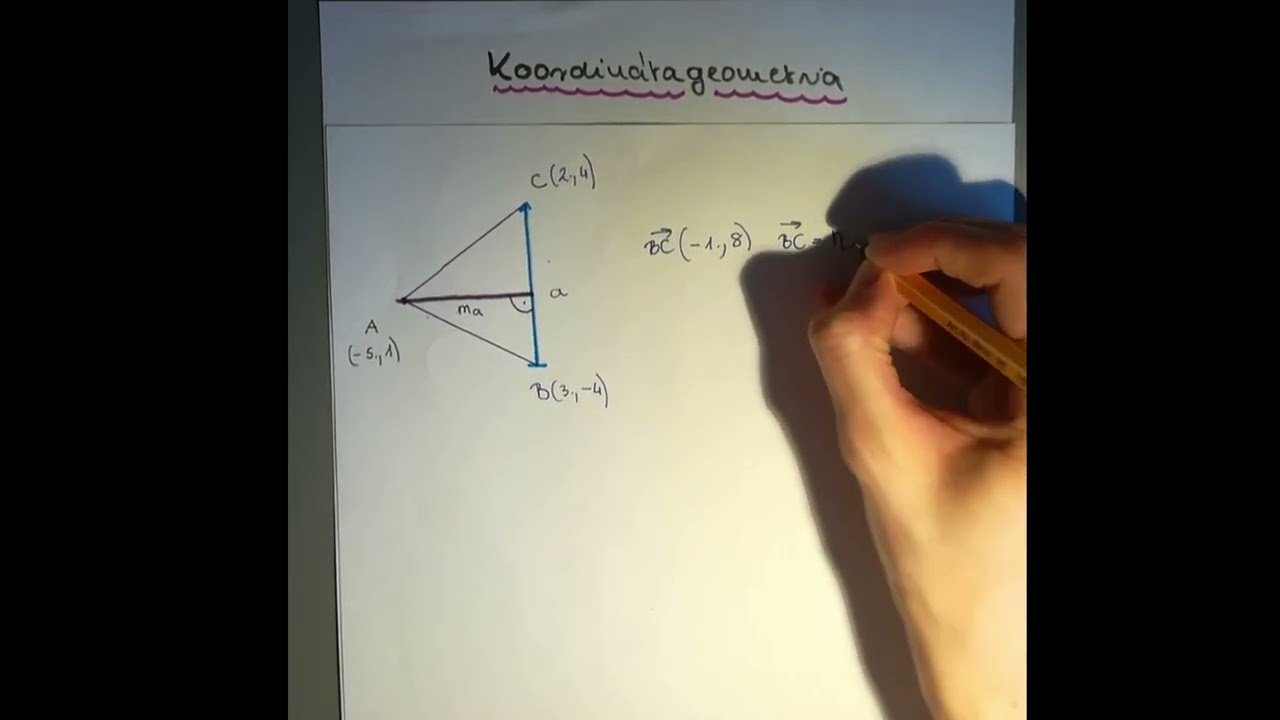 koordinátageometria 9. - magasságvonal egyenlete