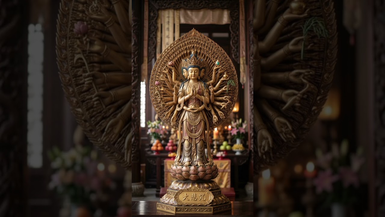 ​《大悲咒》慈悲迴向｜願你所求皆如願，病痛退散、消災解厄​#大悲咒 #千手觀音 #觀世音菩薩 #心靈平靜 #靜心音樂 #祈福平安