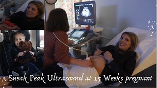 Sneak Peak Ultrasound for Gender Reveal at 15 Weeks Pregnant