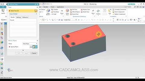 NX   MIRROR FACE COMMAND IN NX
