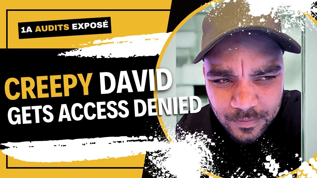 This disgusting frauditor is mad because he can't film young people in a college