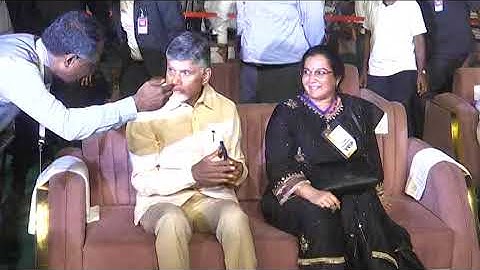22 10 2024 Hon'ble AP CM Participated  Amaravati Drone Summit 2024 Drone Show at Punnami Ghat vij