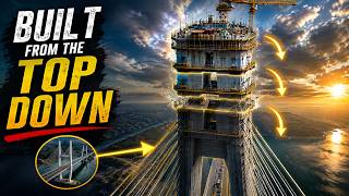 How a Cable-Stayed Bridge Main Tower Is Built From the Top Down