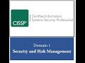CISSP #19 - Domain 1 - Security Governance