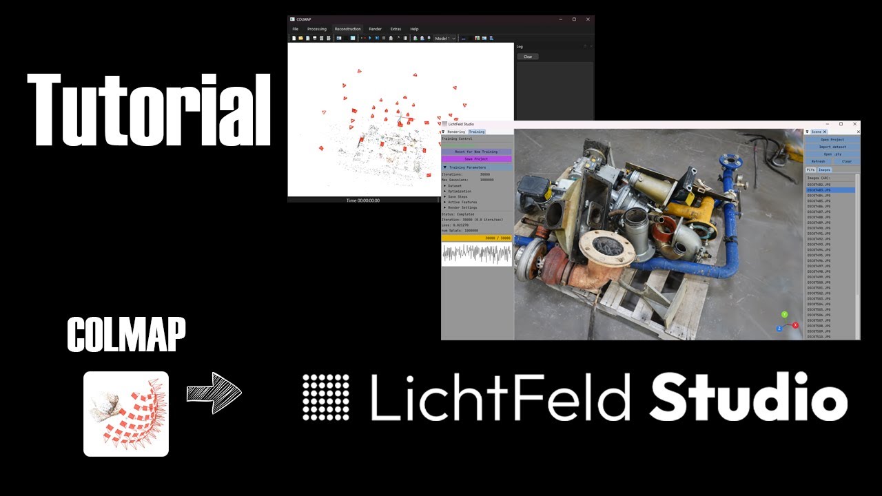 Учебное пособие для начинающих по LichtFeld Studio — использование Colmap для создания набора дан...