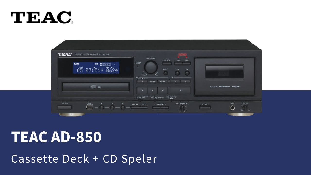 TEACT AD-850 Cassette Deck en CD Speler - YouTube