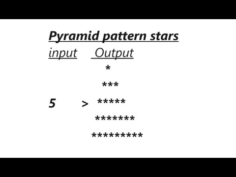 print Pyramid pattern stars in python in english - YouTube