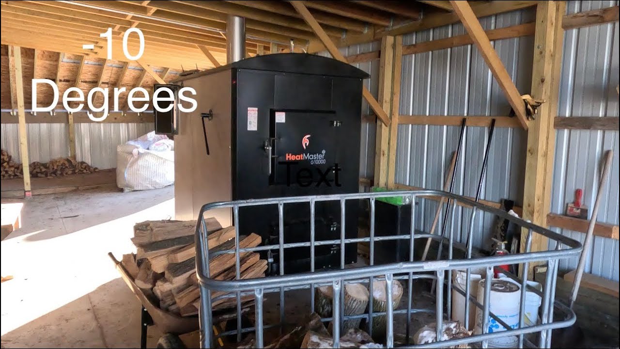 Loading Outdoor Wood Boiler In Freezing Temps YouTube