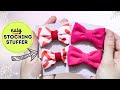 How to make these (almost) NO-SEW hair clips? EASY stocking stuffer!