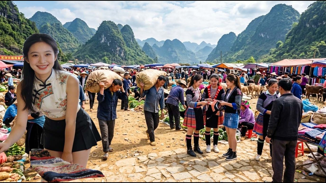 Hàng ngàn người Trung Quốc tràn sang Việt Nam bán những thứ gì đó rất lạ tại chợ Việt Trung