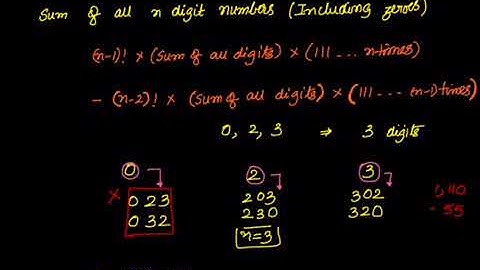Sum of all n digit numbers formed with given n digits ( including zeroes)